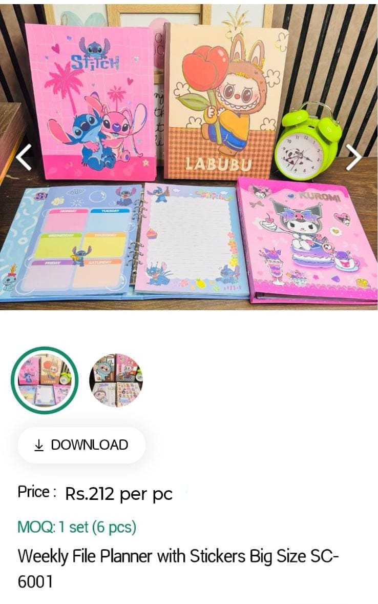 Weekly File Planner With Stickers Big Size