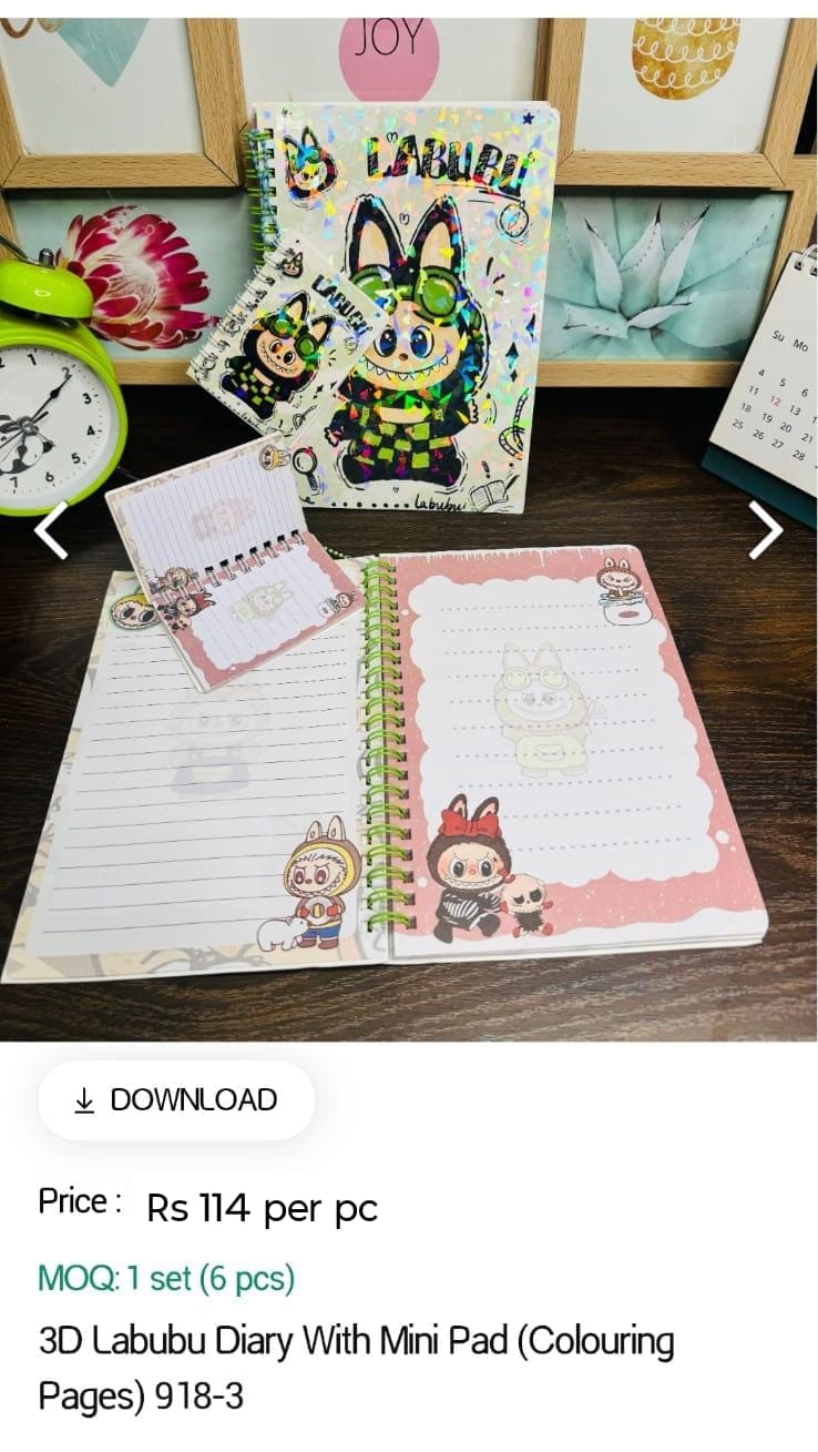 Labubu Diary With Mini Pad