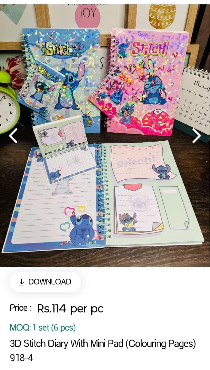 Stitch Diary With Mini Pad