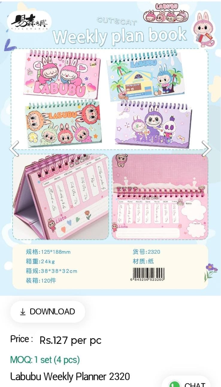 Labubu Weekly Planner Diary