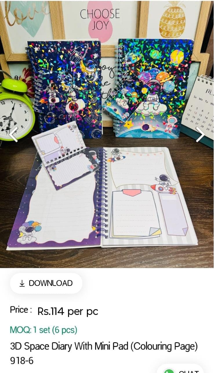 3D Space Diary With Mini Pad