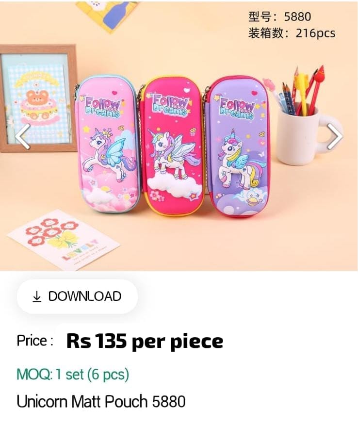 Unicorn Matte Pouch