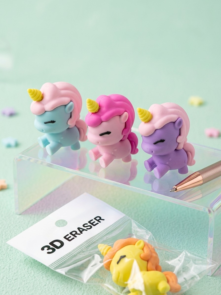 Fancy 3D Unicorn  Eraser
