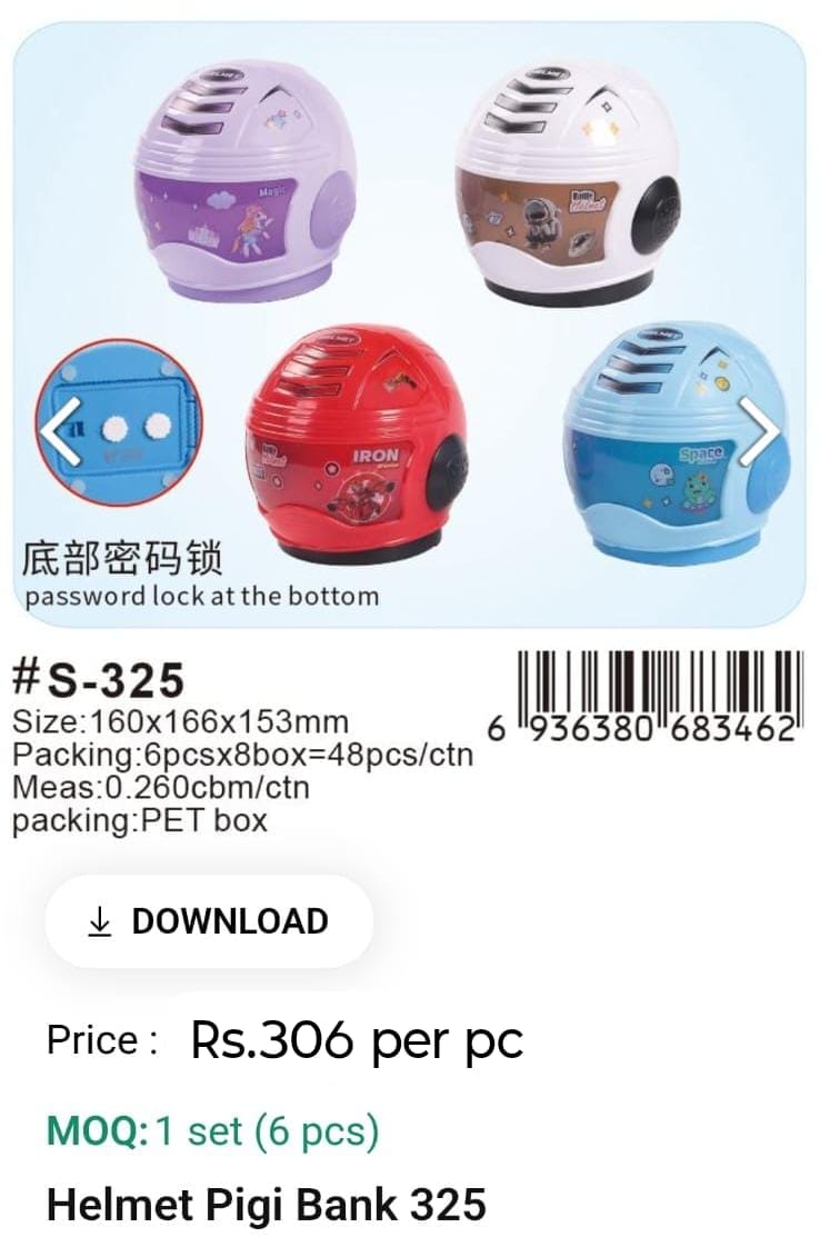 Helmet Pigi  Bank