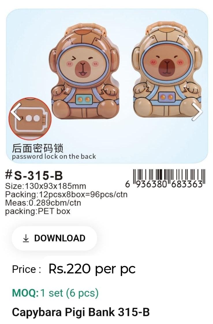 Capybara Pigi Bank