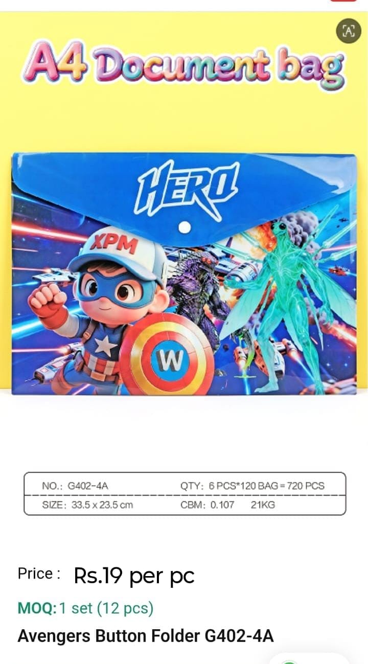 Avengers Button Folder