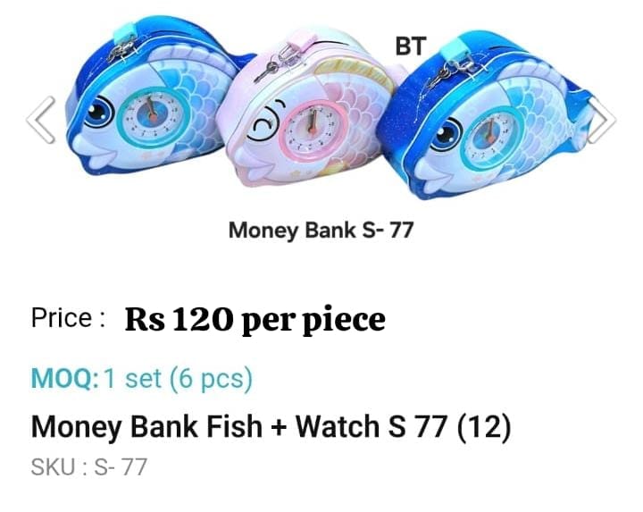 Money Bank Fish And Watch