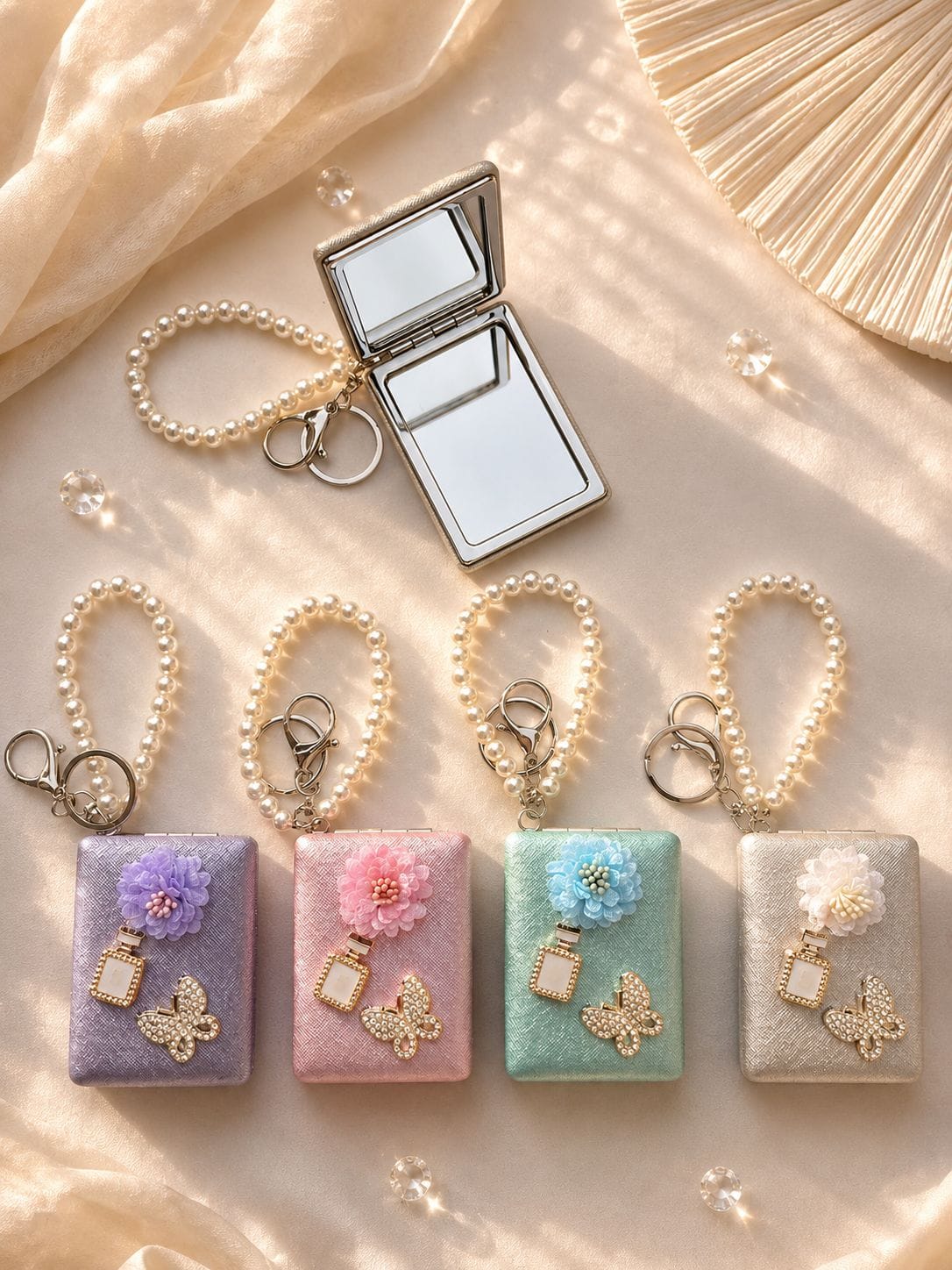 Handcrafted Keychain Mirror
