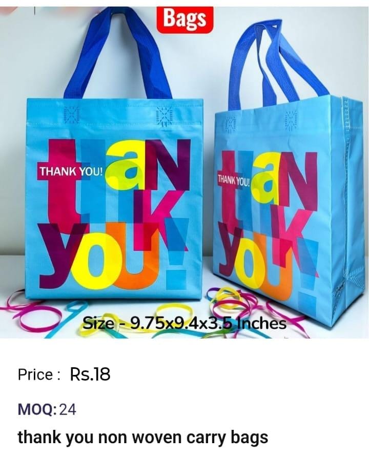 Thank You Non Woven Carry Bag