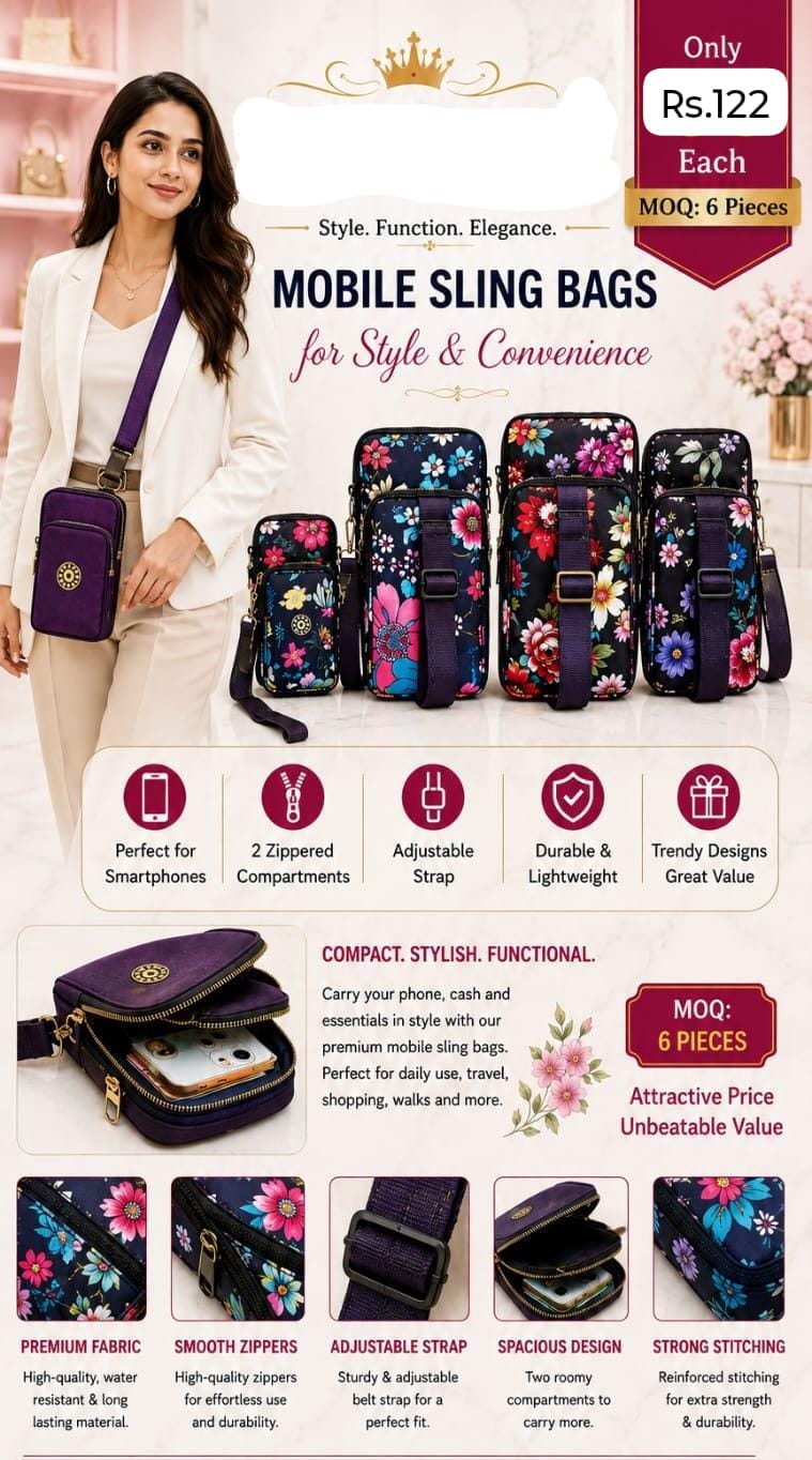Stylish mobile sling bag