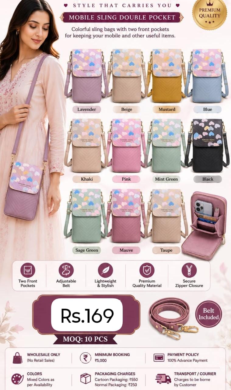 Stylish mobile sling bag