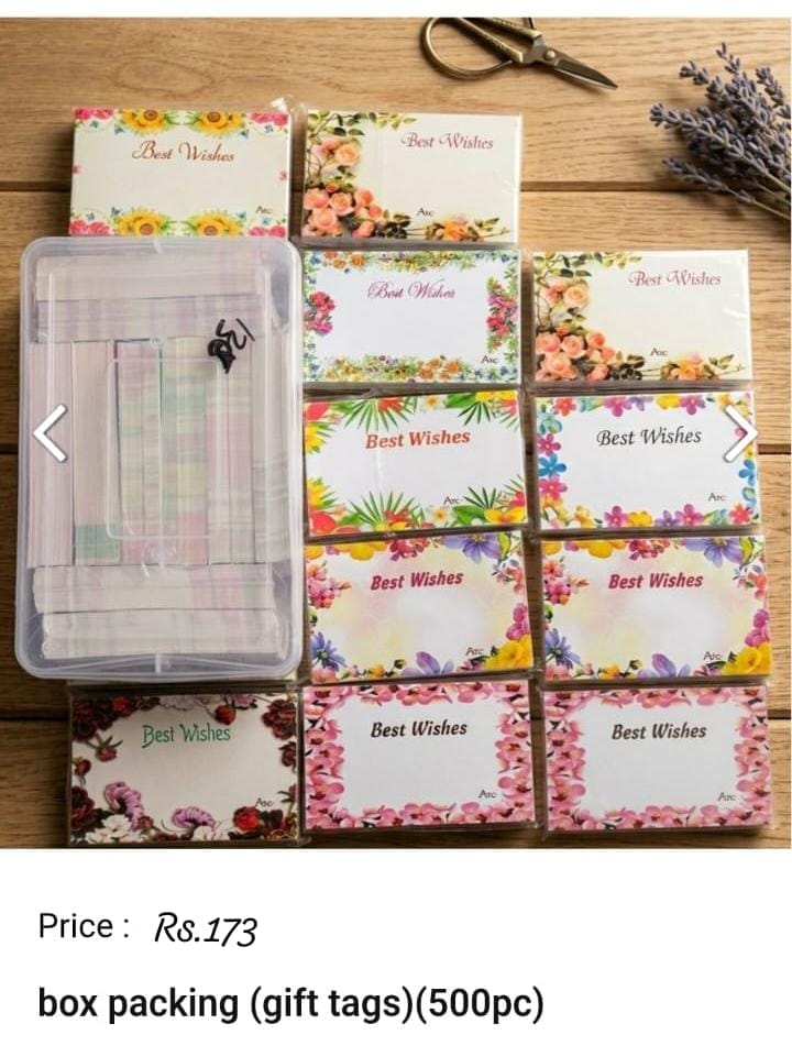 Box Packing Gift Tags