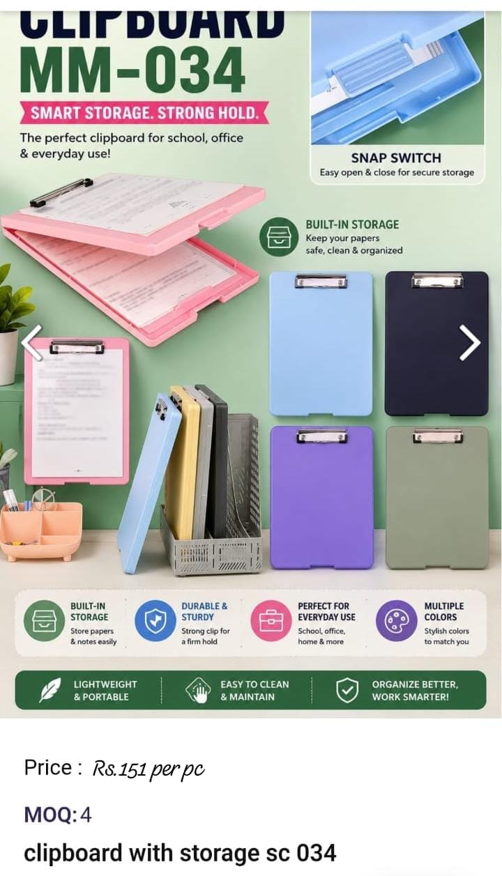 Clipboard With Storage
