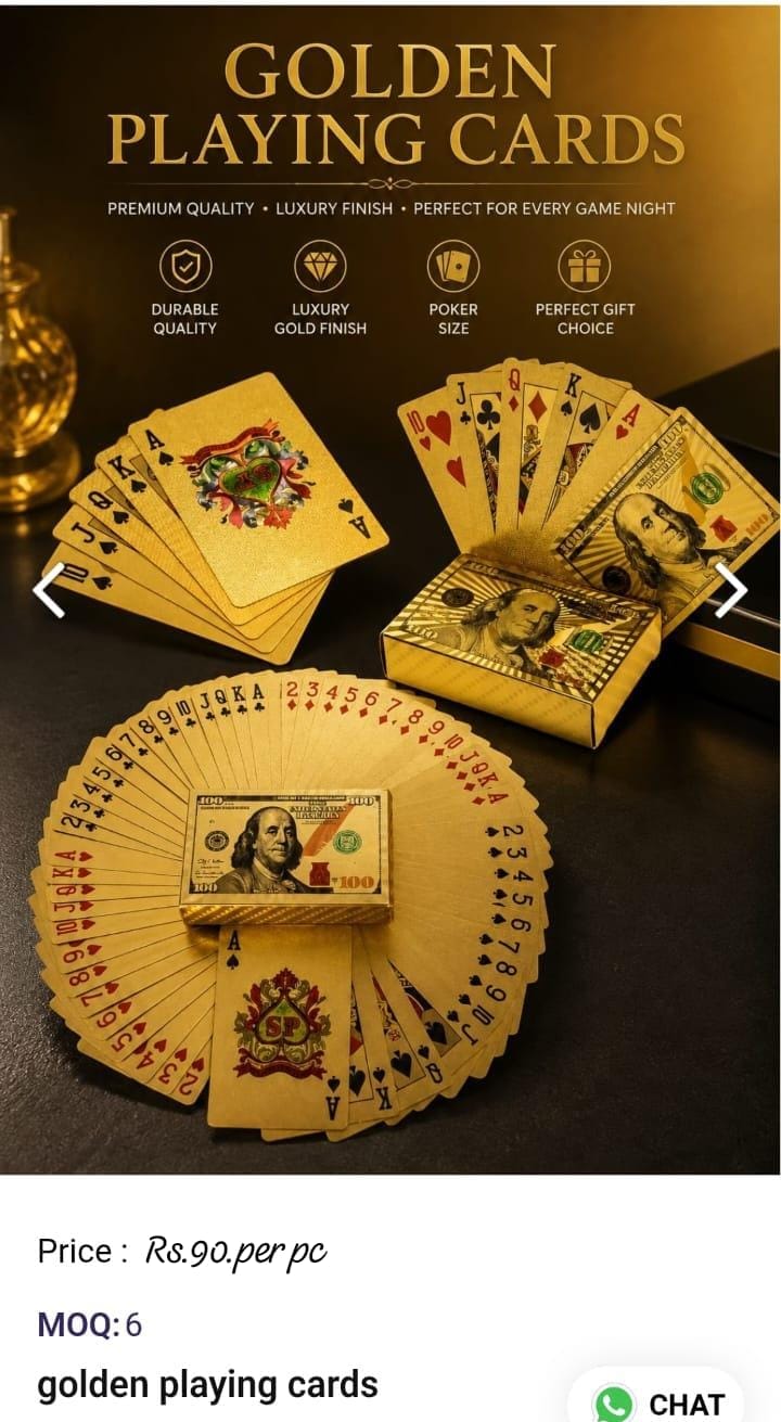 Golden Playing Cards