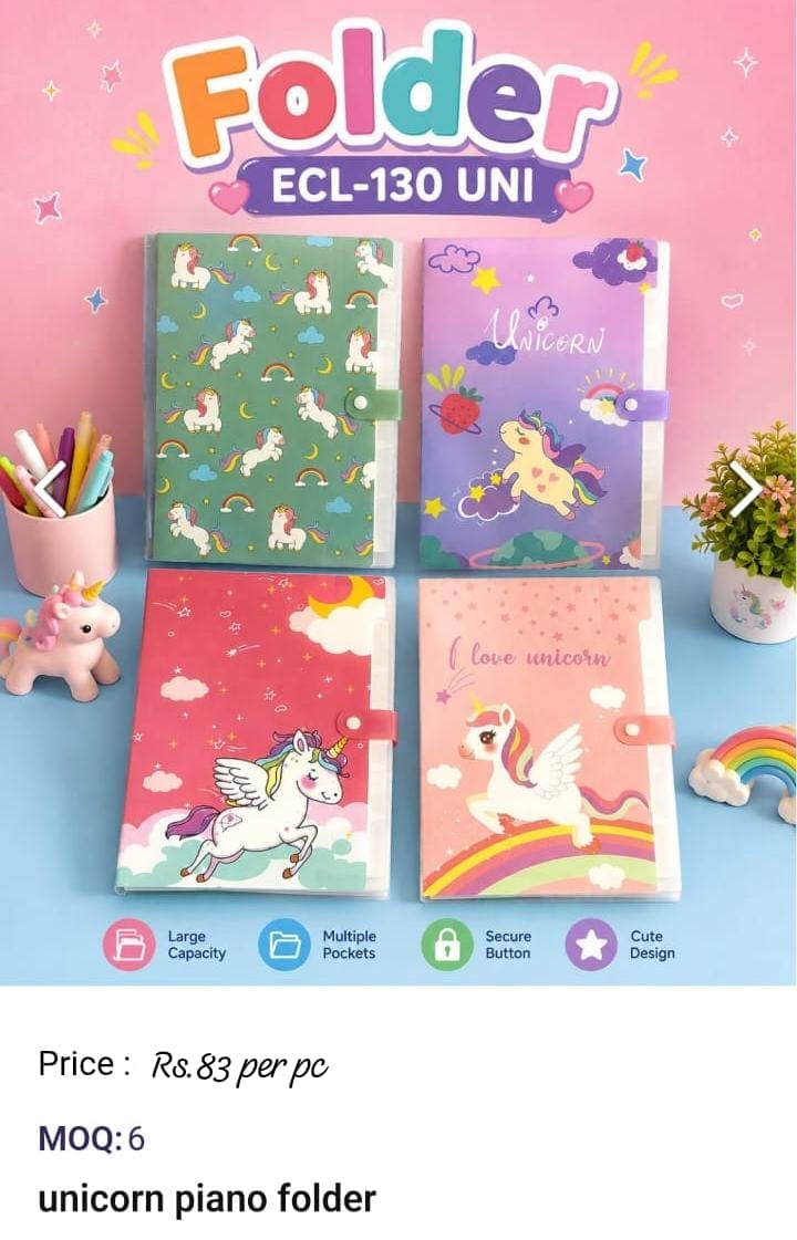 Unicorn Piano Folder