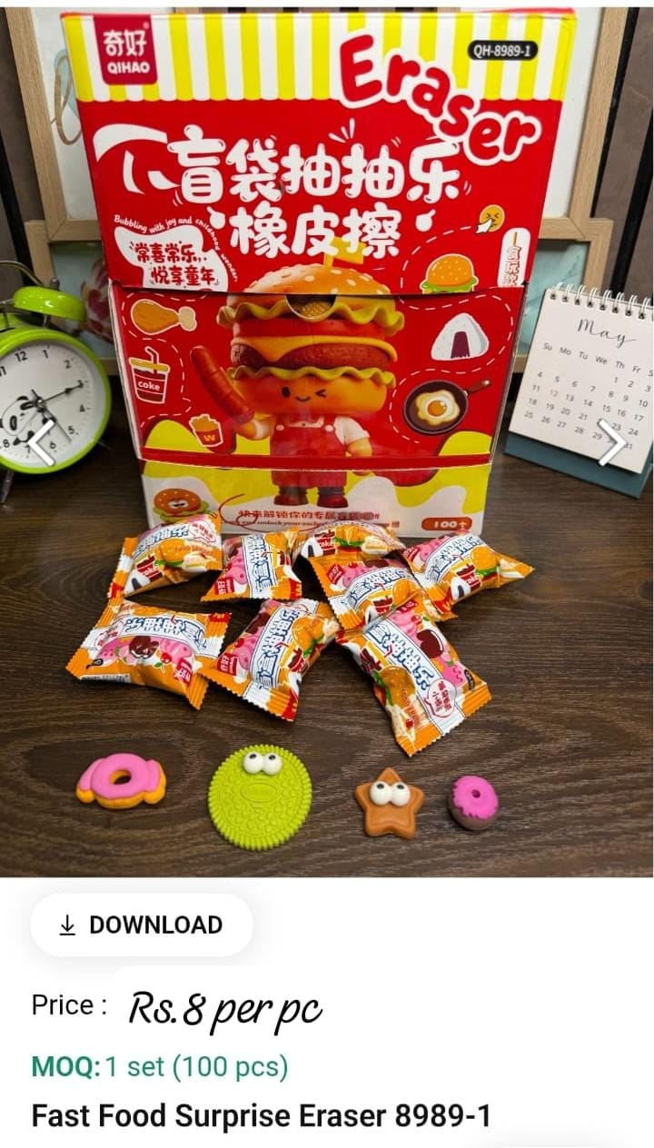 Fast Food Surprise Eraser