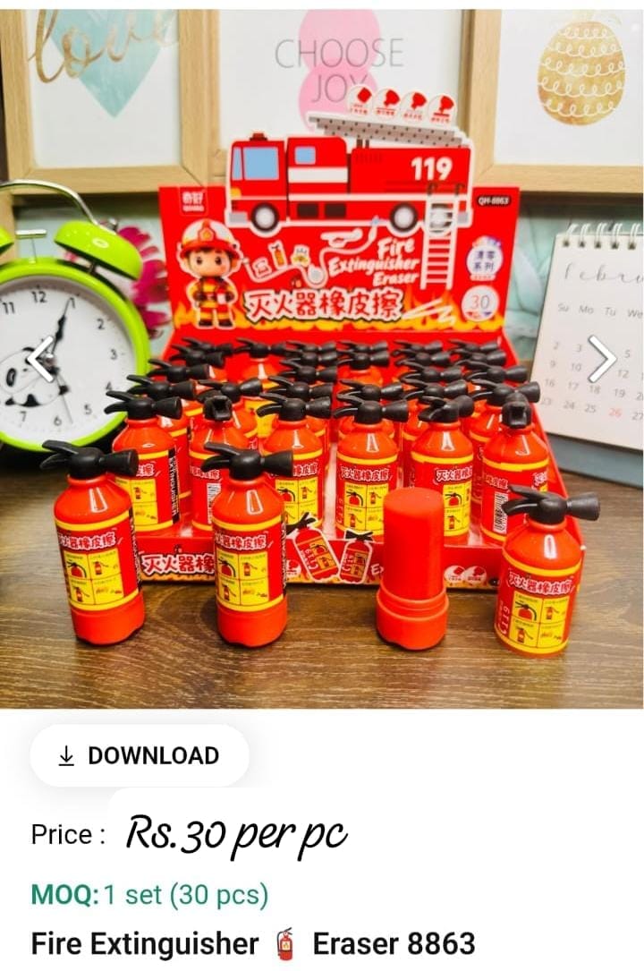 Fire Extinguisher Eraser