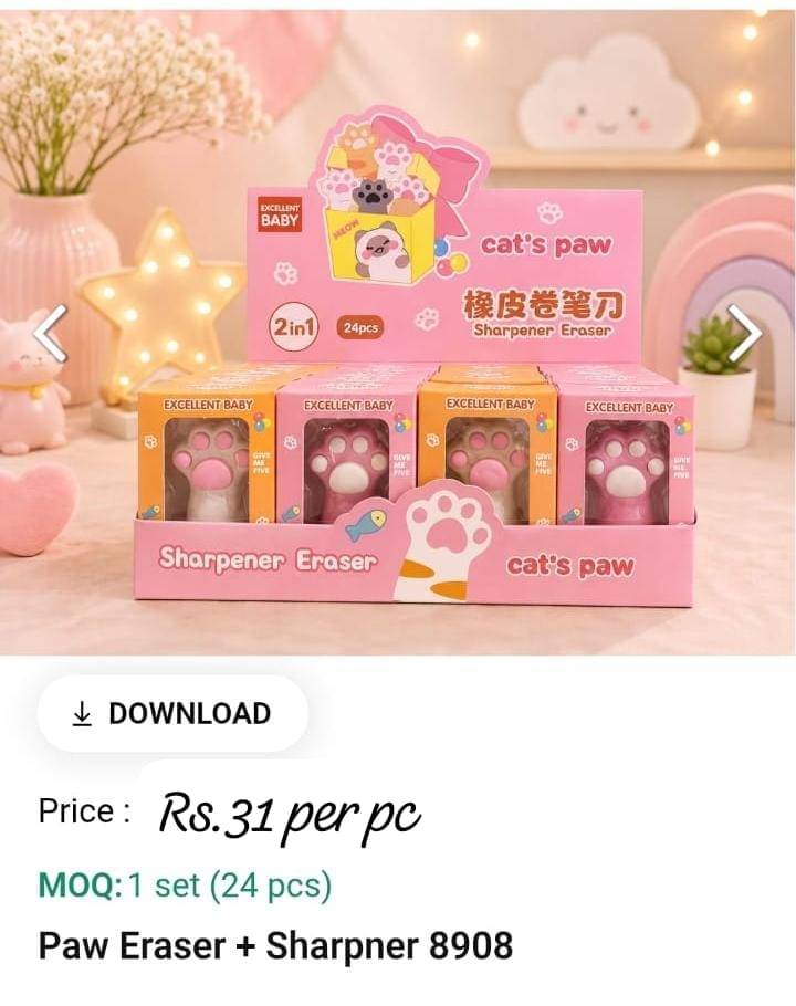 Paw Eraser And Sharpner
