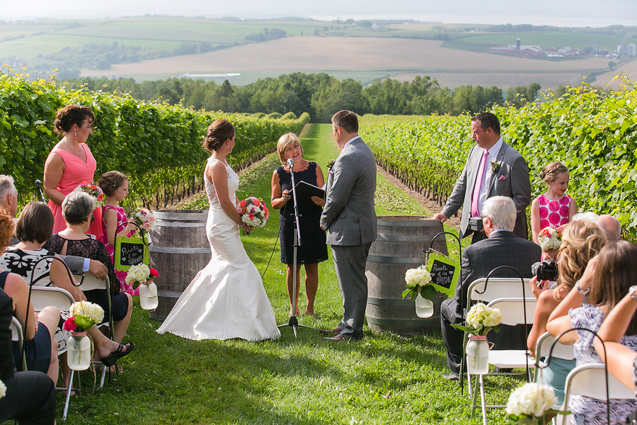 Luckett Vineyards Outdoor ceremony wedding photographer nova scotia