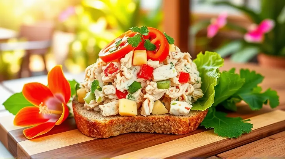 Pineapple Chicken Salad Sandwich