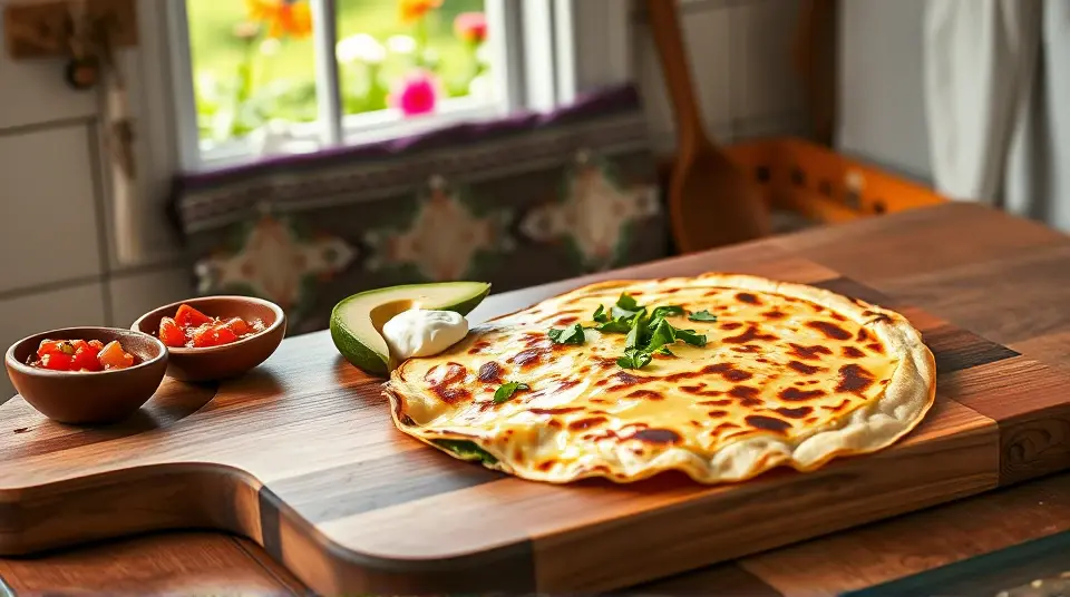 Spinach Tomato Quesadilla