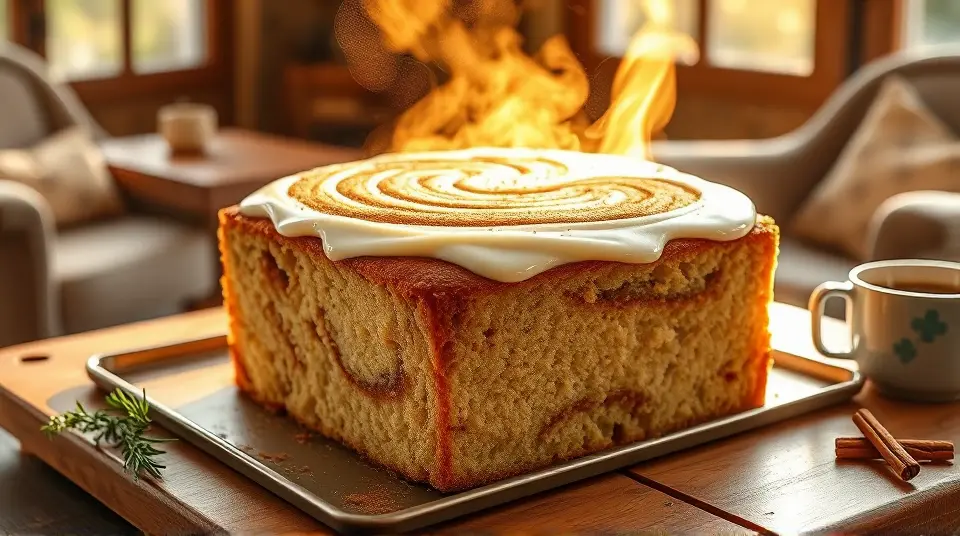 Cinnamon Coffee Cake with Icing
