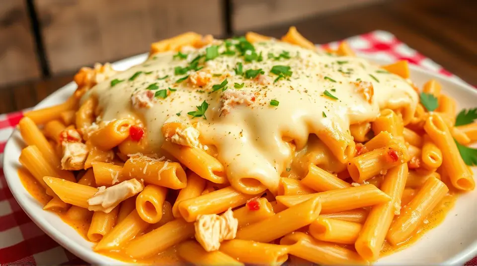 Chicken Alfredo Baked Ziti