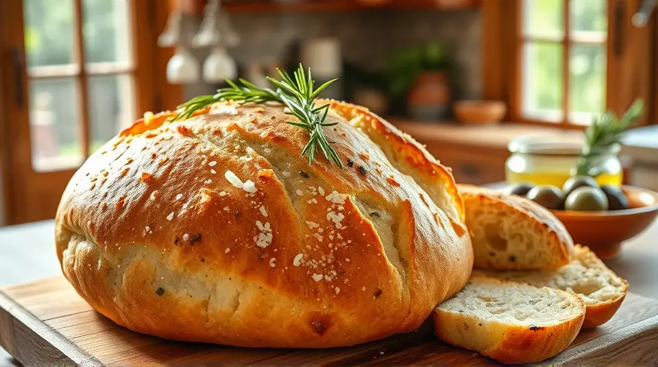 Rustic Garlic and Herb Bread