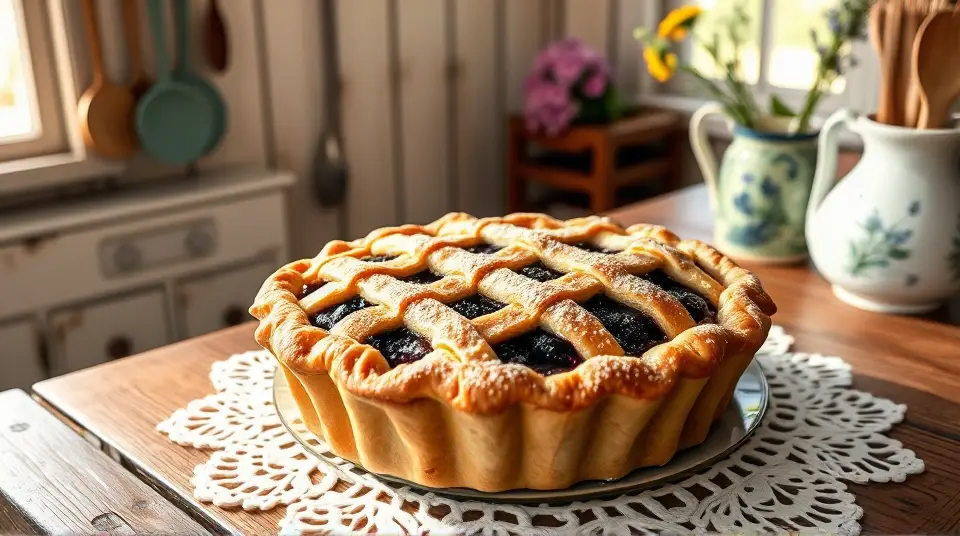 Berry Bliss Blueberry Pie 🥧💙