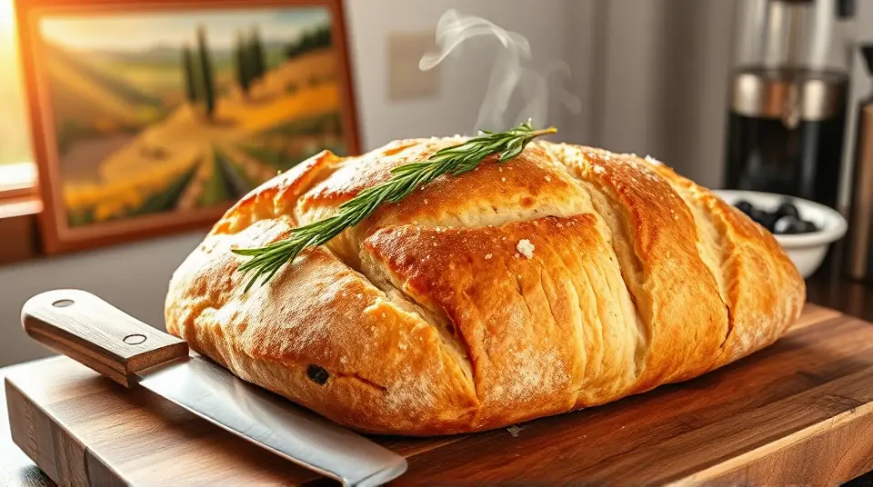 Crusty Rosemary Olive Bread