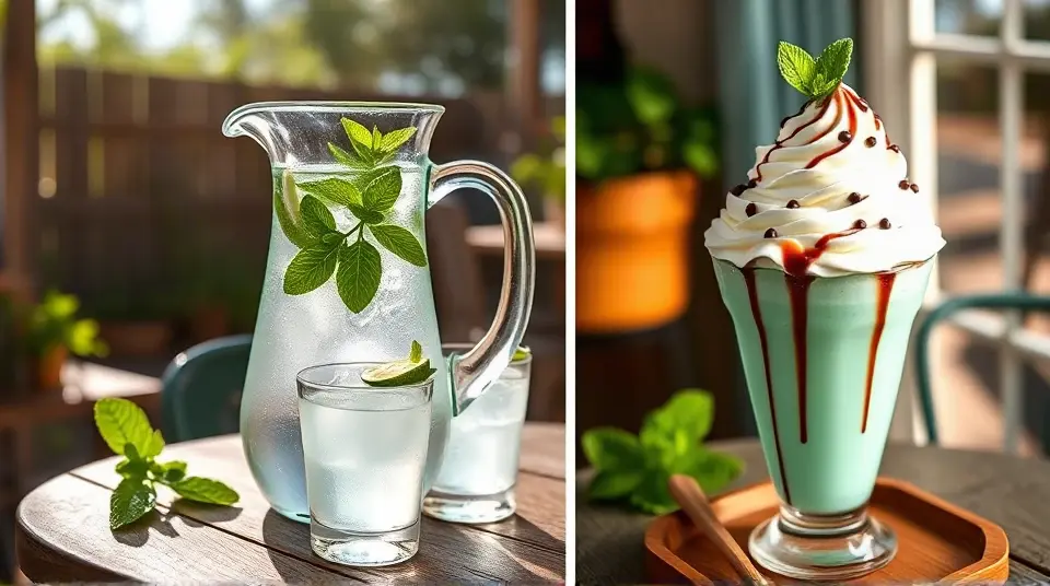 Cool Minty Beverages for after Work
