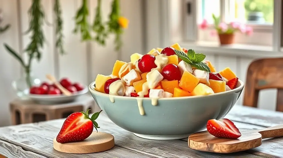 Refreshing Fruit Salad 🍍🍊🍒