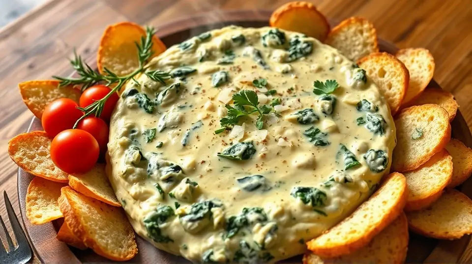 Creamy Artichoke & Spinach Dip 🥗🧀