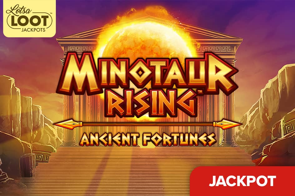 Ancient Fortunes Minotaur Rising Lotsaloot Cover Image
