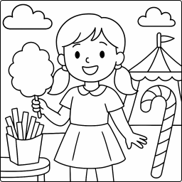 candifloss, candycane, fries
