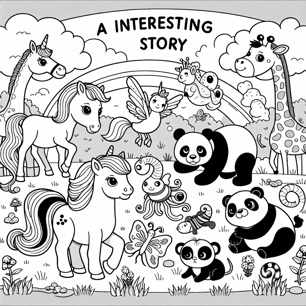 bee, clown fish, dog, giraffe, mouse, panda, pegasus, pony