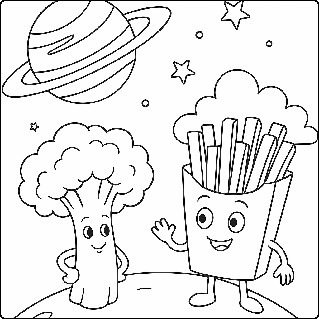 broccoli, fries, planet