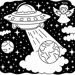 angel, earth, spaceship