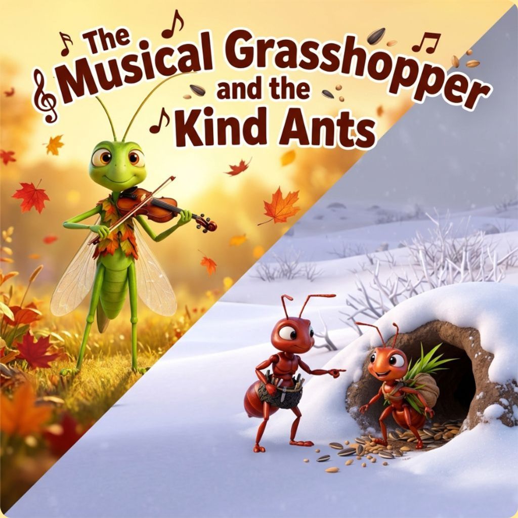 The Musical Grasshopper and the Kind Ants