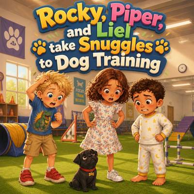 Rocky, Piper, and Liel take Snuggles to Dog Training