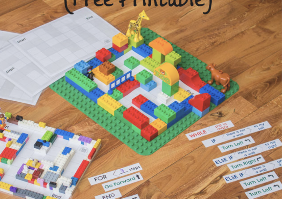 coding a lego maze free printables