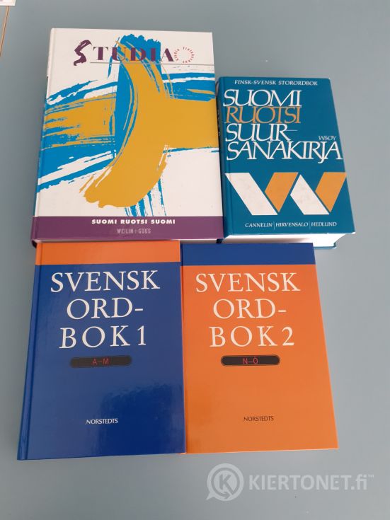 Suomi-ruotsi-suomi- sanakirjat ja Svensk ordbok 1 ja 2 – 