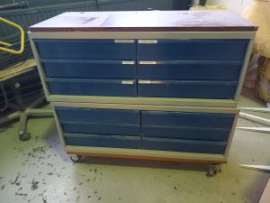 Työkalulaatikosto rullilla