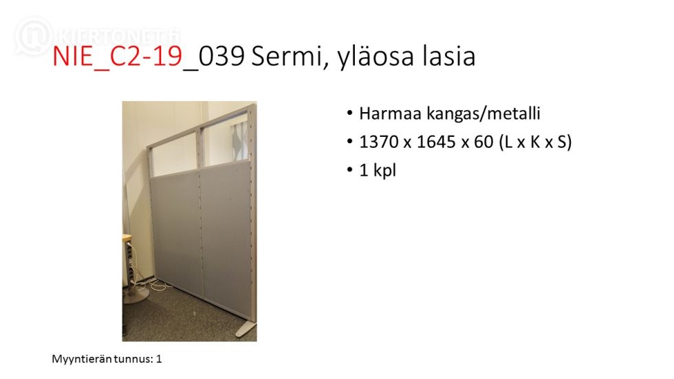Sermi, yläosa lasia – Kiertonet.fi