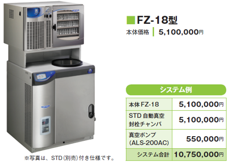 凍結乾燥機 Labconco Corporation 真空凍結乾燥機 FZ-18