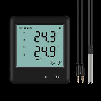 卓上壁掛け温度ロガー -200～+250℃ 超低温高温対応外部プローブ×2本付き BS-LOG-YDP-700Eのメイン画像