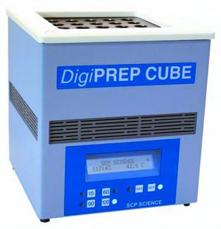 無機分析装置 ジーエルサイエンス 温調機能一体型小型ヒートブロック　DigiPREP CUBE for 16 mm TUBEs