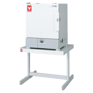 定温乾燥器　DX402
（ONS60型架台はオプションです。注：発熱するサンプルを装置内に入れた場合は、正常に温度制御できない場合があります。
