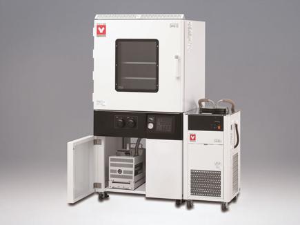 組み合わせ例(真空乾燥器DP610型との組み合わせ例):真空乾燥器-冷却トラップ-真空ポンプ