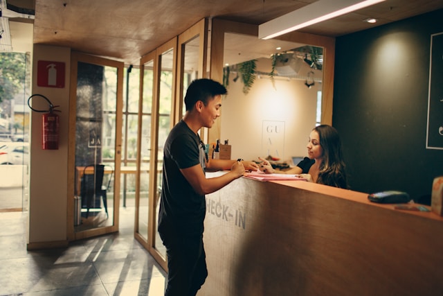 Check-in at hotel